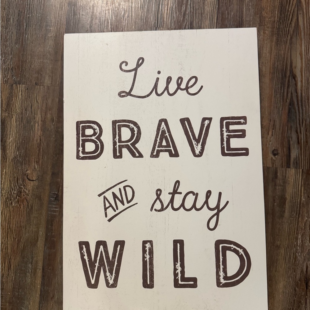 Hobby Lobby Brown and Cream Motivational Wall Art